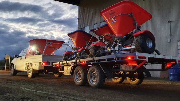 A brand new fleet of shiny red spreaders has arrived! 🤩 image