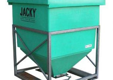 Jacky Bin Centre Discharge Hopper - Steel Base