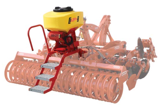 APV Seeder featured on a Maschio Speed Disc - with platform.  Available from Delmade