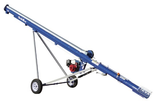 Lightweight, Transportable Grainline Augers with Two Wheels are available for purchase from Delmade