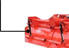 Maschio Gaspardo Rotary Hoes can have the bonnet adjusted to allow for soil tillage to be finer or coarser as desired