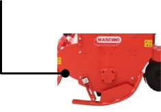 Maschio Rotary Hoes depth adjustment offer a toothed bar and single bolt system to keep things quick and practical.