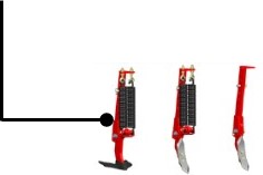 All Maschio Gaspardo Rotary Hoes, except the lighter models, can be fitted with a track eradicator device.